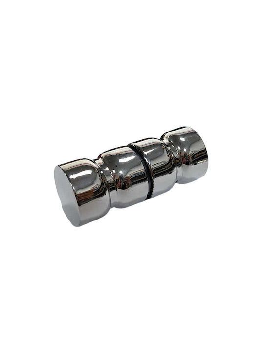 Handle Middle Door Glass Pair Silver