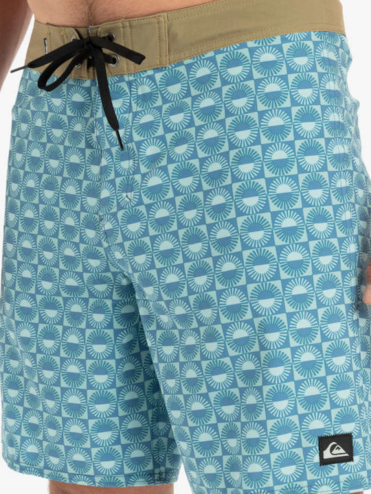 18 Surfsilk Straight Leg Costum De Baie Bărbați Bermude Albastru Deschis Cu Modele