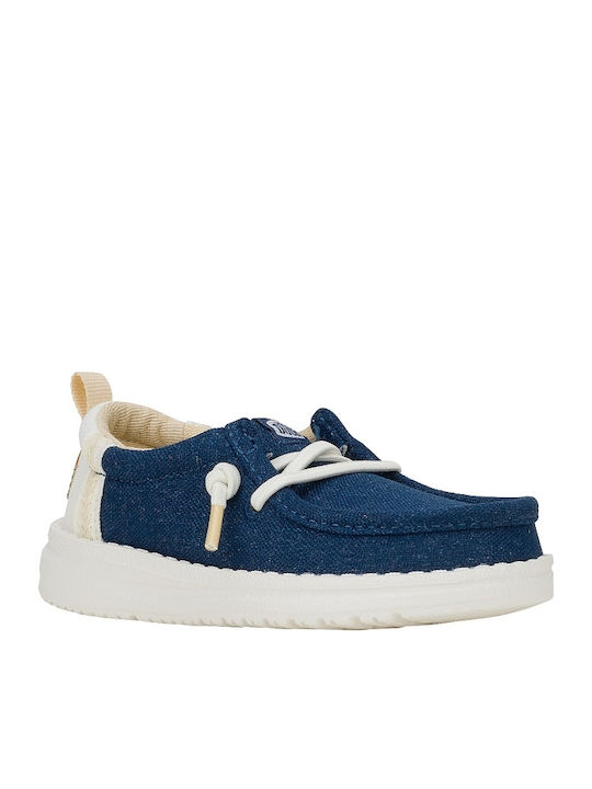 Kids Loafers & Moccasins with Laces Blue Wally