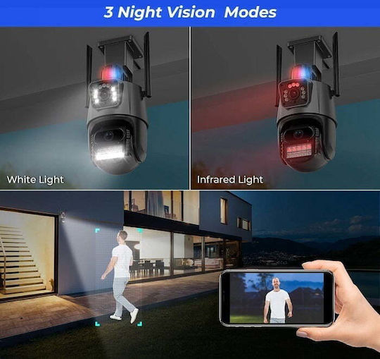 fl-139255 IP Surveillance Camera Full HD+ 6MP Waterproof with Two-Way Communication and Lens 3.6mm Silver
