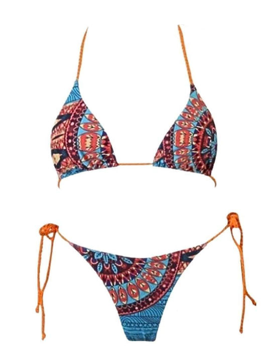 Set Bikini Triangle & Brazil 60068-Orange-S