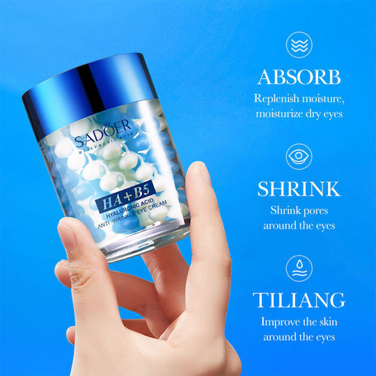 Sadoer Ha+b5 Hyaluronic Acid Κρέμα Ματιών για Αντιγήρανση , Ενυδάτωση , Μαύροι Κύκλοι & Σακούλες 60gr