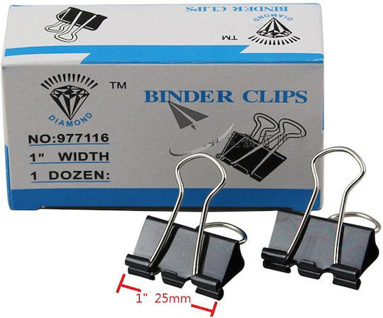 Diamond Metallic Clip 41mm Black