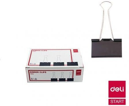 Πιάστρα Μαύρη Μεταλλική Deli 51mm 1 Τεμάχιο