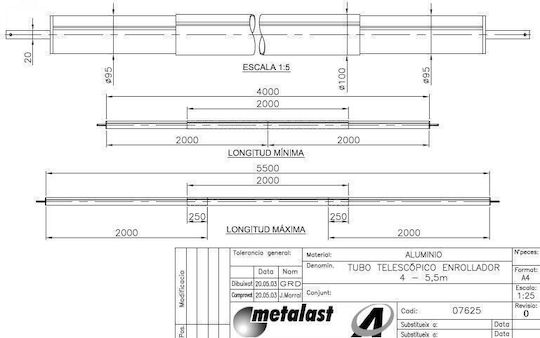 Astral Pool Αξεσουάρ Καλύμματος Πισίνας Ασημί 550x100εκ.