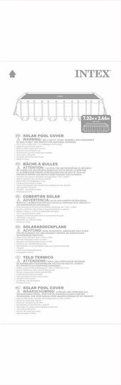 Intex Solar Rectangular Pool Cover from Polyethylene Blue 732x366cm 1pcs