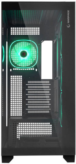 Rampage Hydra V1 Gaming Middle Tower Carcasă Calculator cu Fereastră Laterală Negru