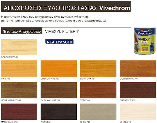 Vivechrom Vivexyl Filter 7 Βερνίκι Εμποτισμού Διαλύτου 711 Βένγκε Σατινέ 750ml