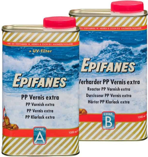 Epifanes PP Varnish Extra Βερνίκι Επιφάνειας 2 Συστατικών Άχρωμο Γυαλιστερό 2lt