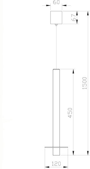 Sun Light LED Κρεμαστό Φωτιστικό Πορτοκαλί 12x150x45εκ. Sun Light LED Κρεμαστό Φωτιστικό Πορτοκαλί 12x150x45εκ.