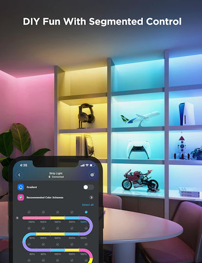 Govee Smart Ταινία LED Wi-Fi RGBIC Φως 5m με Τροφοδοτικό