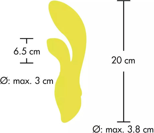 Julie Love Toys Δονητής Rabbit 20cm Κίτρινος