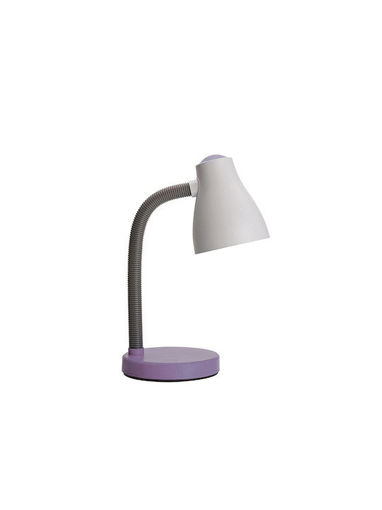Perenz Schreibtischlampe mit flexiblem Arm für Fassung E27 in Lila Farbe