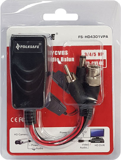 Folksafe FS-HD4301VPA Video Balun Συστημάτων CCTV FS-HD4301VPA