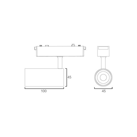Sun Light Γραμμικό Φωτιστικό Οροφής 10W με Ρυθμιζόμενη Ένταση 10εκ.