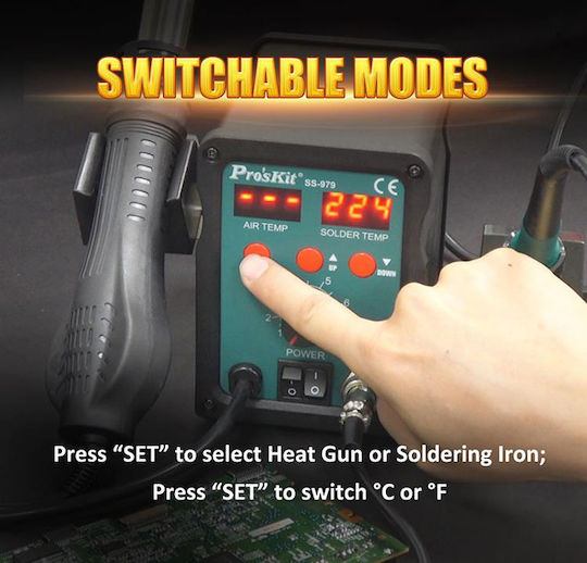 Proskit SS-979B Fier de lipit Electrică cu Reglaj de Temperatură