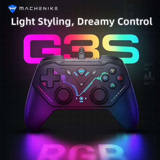 Machenike Ενσύρματο Gamepad για PC Μαύρο