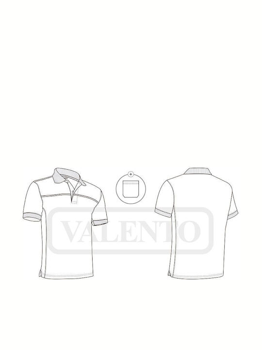Tricou Polo Unisex Thunder – Valento Negru Portocaliu