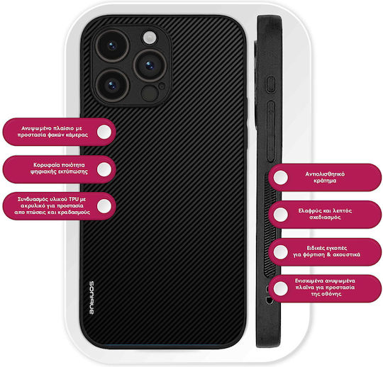 Sonique Carbon Serie Hülle OnePlus OnePlus 12R 5G Schwarz