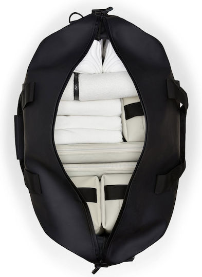 Rains Hilo Weekend Bag Small Σακ Βουαγιάζ 18lt Black Grain Υφασμάτινο Μ40xΠ20xΥ23εκ.