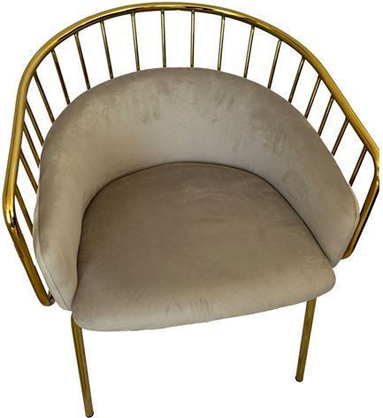King Stühle Speisesaal Beige 1Stück 60x56x79cm