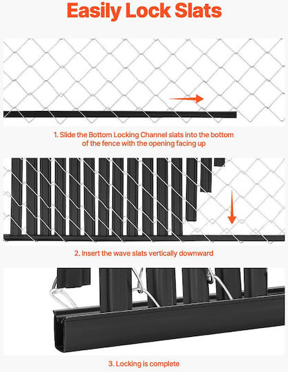 Vevor Garden Fencing Supplies from Plastic 82 Pieces Black