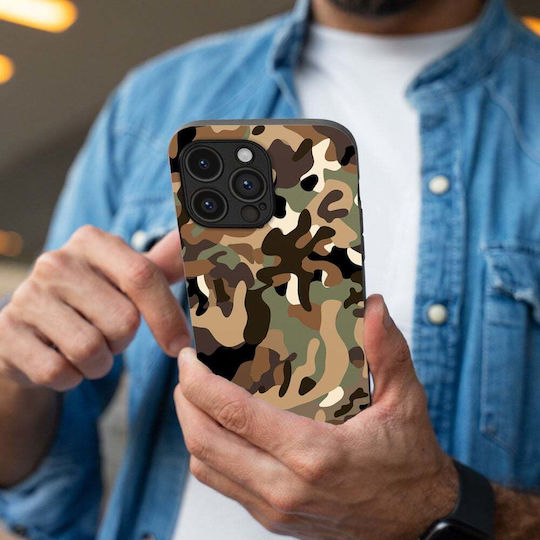 Sonique Camouflage Army Series Case for Motorola Moto G72 Brown