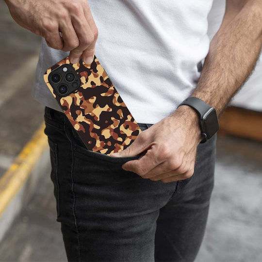Калъф Sonique Camouflage Army Series за Motorola Moto E22 4G кафяв 01