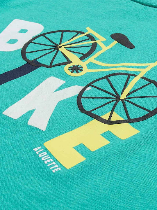 Kids' Shirt Short Sleeve Green Print