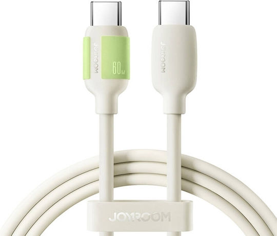 Joyroom S-A53 USB 2.0 Cable USB-C male - USB-C 60W Beige 1.2m