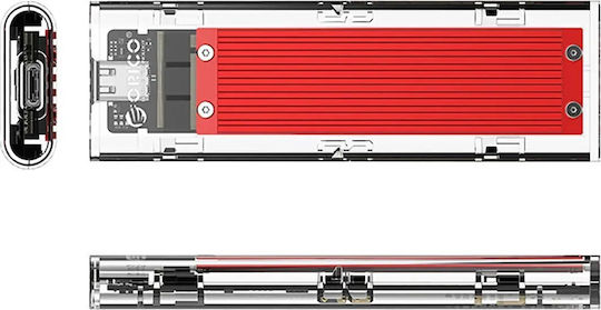 Orico TCM2-C3 Case for Hard Drive M.2 PCI Express with Connection Type-C Red