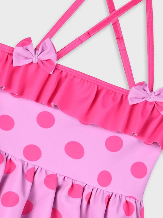 Energiers Dotted Print Kinder Badeanzug Einteilig mit Hut Multicolour