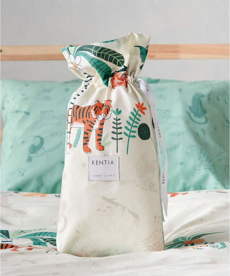 Kentia Selva Set Kids Duvet Cover Single with Pillowcase Cotton Beige 165x245cm