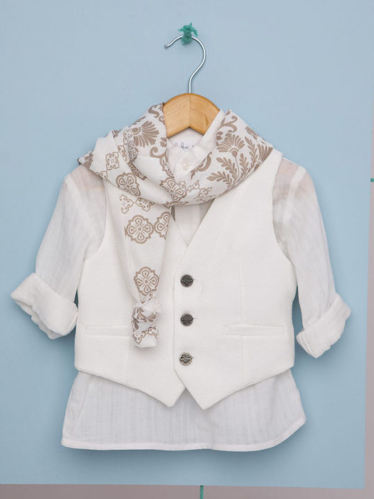 Baptism Suit for Boy Ntemis Ecru 1747 Bambolino Bmb-1747