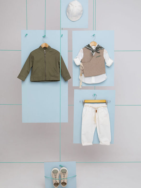 Βαπτιστικό Jacket Αγόρι Carter Λαδί 1775 Bambolino Bmb-1775