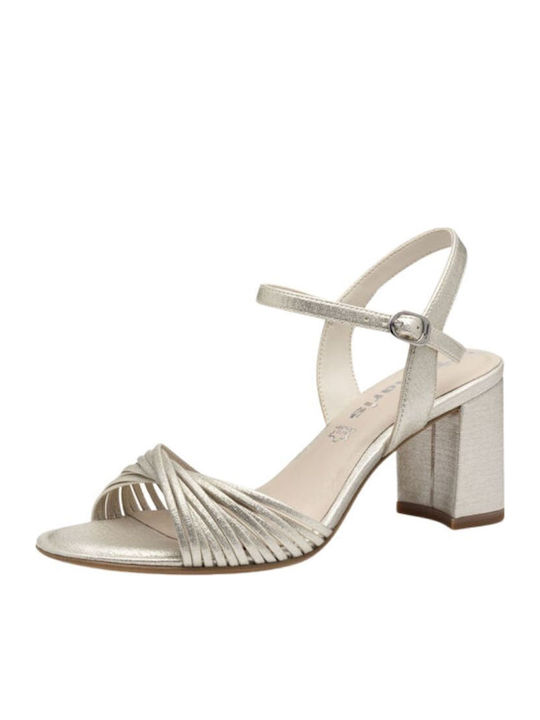 Leder Sandalen Gold