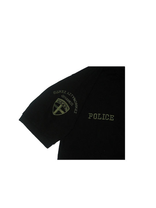 Woodland Μπλούζα Polo Οπκε 100% Βαμβάκι Μαύρο