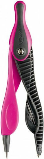 Maped Kid Z Plastic Compas de marcat cu Vârf, Creion, Vârfuri de schimb Fuchsia