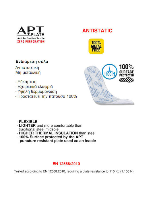 Αδιάβροχα Δερμάτινα Αντιστατικά Μποτάκια Ασφαλείας Μαύρα Competition S3s Ci Fo Sr Black