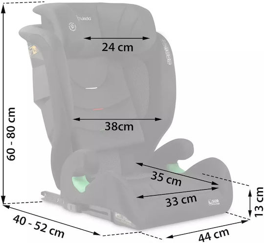Nukido Louis Baby Car Seat i-Size with Isofix Black 15-36 kg