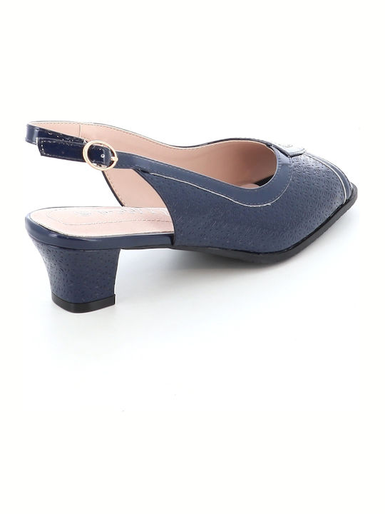 Pumps mit Riemchen Blau