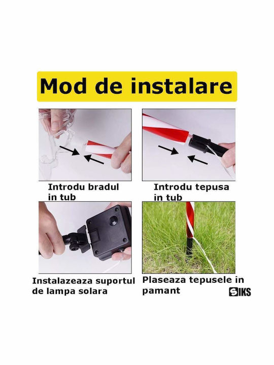 cu lumină LED Decorațiune de Crăciun Braduleț 44cm. Alb 5buc