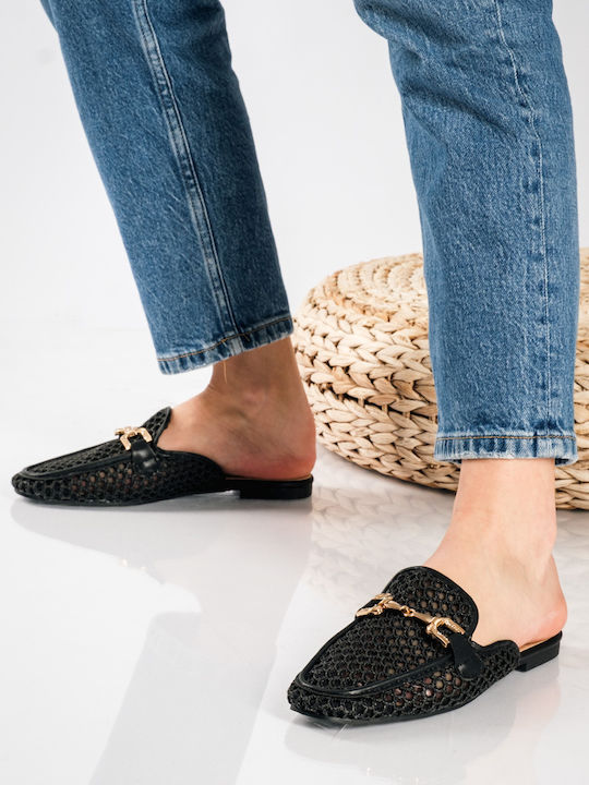 Flat Mules σε Μαύρο Χρώμα