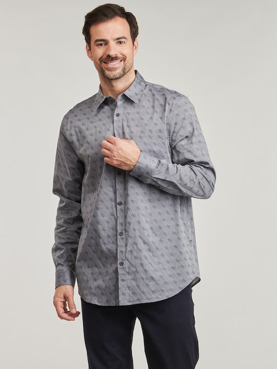 Πουκάμισο Μακριά Μανίκια Guess 4g Jacquard Shirt