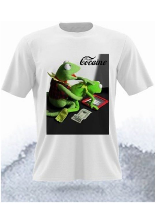Herrenbluse Kermit Frosch Oc649-weiß