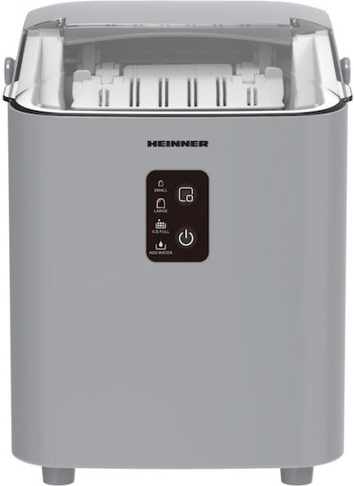 Heinner Him-100sl Self-Cleaning Ice Maker Daily Production 12kg Removable Container Silver
