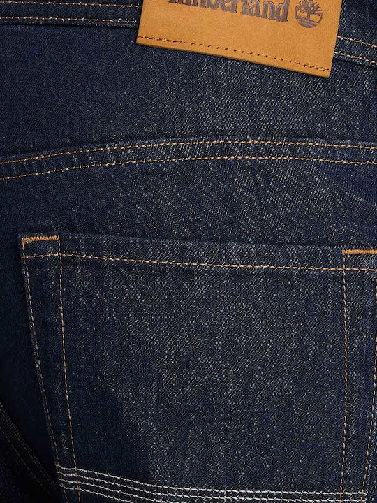 Men's Cargo Jeans Pants with Slim Fit Navy Blue