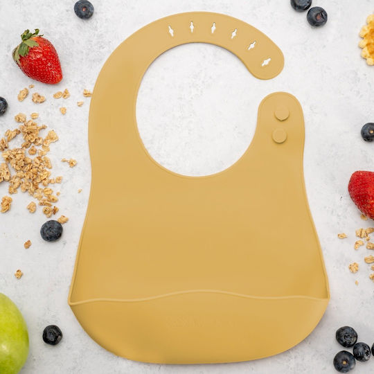 AppeKids Lätzchen Silikon mit Tasche Honey