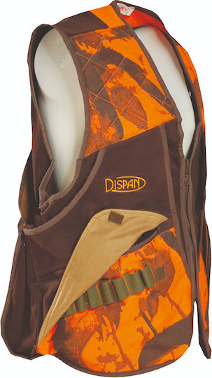 Dispan Hunting Vest Camouflage με 2 Σειρές Φυσιγγιοθήκες Orange