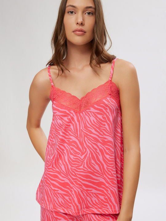 Minerva Set Pijamale pentru Femei Fuxia Zebra